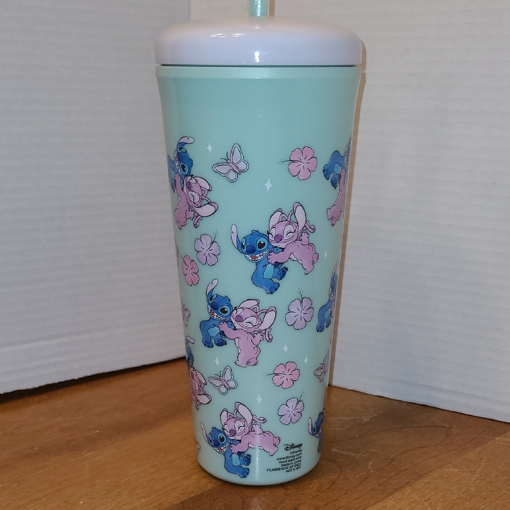 DISNEY Mint and Pink Stitch 26 Oz Tumbler